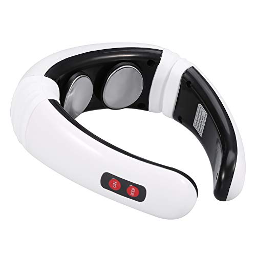 Masajeador cervical, masajeador eléctrico inteligente multifuncional, masajeador de espalda pulso eléctrico cuello terapia de campo magnético almohada de masaje de vértebra cervical