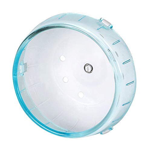 ZOOPOLR 4.7 Inches Small Silent Spinner Exercise Running Wheel for Small Hamsters, Gerbils, or Mice (Blue Running Wheel)