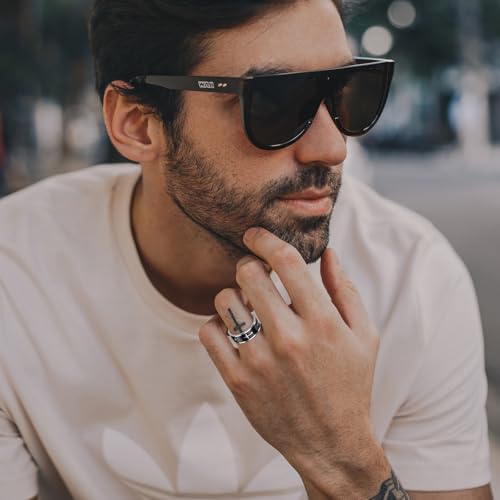 Mens Stainless Steel Cross Ring for Christian Baptism Men Wedding Bands Party Faith Promise Statement Rings4