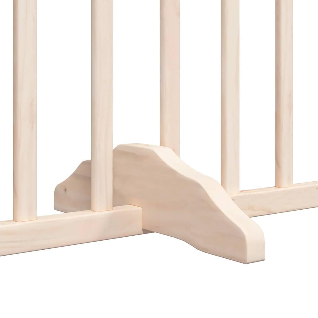 Homgoday Barrera para Perros,Barrera de Seguridad para Perros Mascotas,Vallas para Perros Puerta para Perros Plegable 8 Paneles Madera de álamo 640 cm