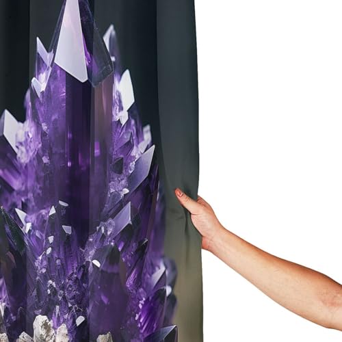 Rideau de douche violet améthyste lavable en microfibre résistante aux dimensions 183x183 cm - 4