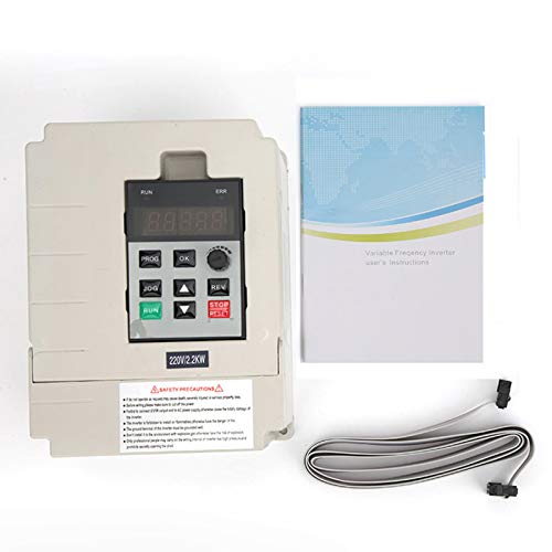 Mini inversor Convertidor de frecuencia Entrada monofásica Salida trifásica Bomba de Agua Blanca Automatización Industrial Control de Velocidad del Ventilador Propósito General (2,2 KW)