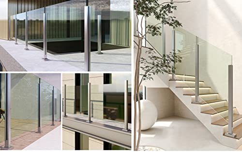 Barandilla de vidrio para terraza exterior e interior ideal en escaleras y pasillos 2