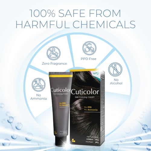 Image of Cuticolor Permanent Hair Color Cream| Dr prescribed| Eco Mechanism for Preserving Scalp Health| No Ammonia| No PPD| Enriched with Portulaca & Boseivela Extracts - Dark Brown (120g) | Pack Of 3