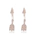 Serend Rose Gold Plated Arrow Stud Earrings CZ Diamond Ear Cuffs Fashion Jewelry, Mothers Day Gifts