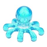 Polpo Testa Scalp Massaggiatore Strumento di Sollievo Dello Stress per Rilassamento - Plastica Blu