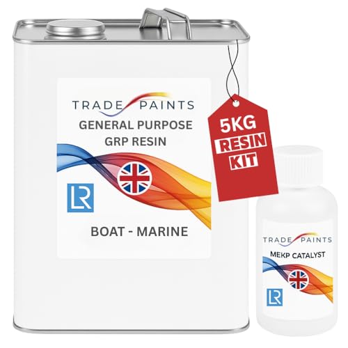 General Purpose GRP Fibreglass Boat Marine Laminating Repair Polyester Resin 5Kg + Catalyst 100g - Lloyds Approved