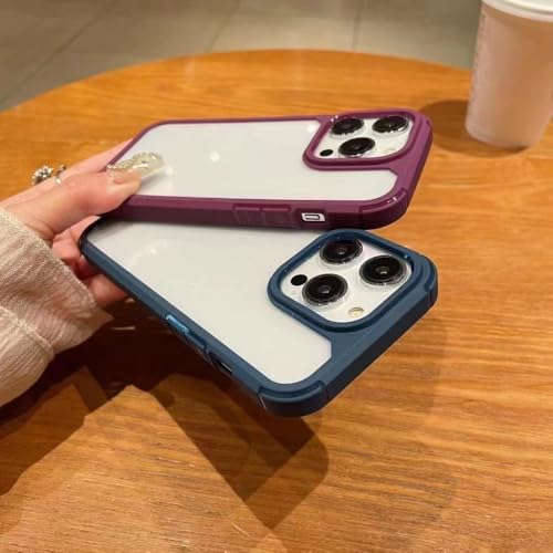 Coque antichoc de luxe transparente pour iPhone 14 Plus violette
