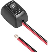 OELFFOW Inline KCD1 Rocker Switch 6A-250V 16A-125V SPST ON-Off Switch Box with Self-Adhesive for ...