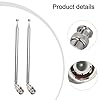 Glewi 2-Pack 7-Section Telescopic BNC Antenna, 25-1300MHz VHF UHF AM FM, for Radio Scanner Receiver Ham for Walkie Talkie, Silver #4