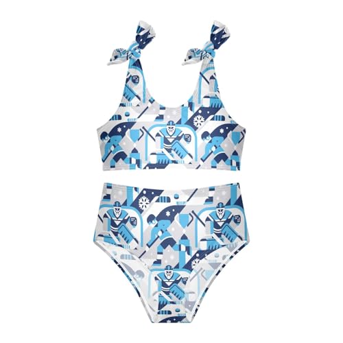 Wusikd Ice Hockey Girls Swimsuits Two Piece Swimwear Bikini Set for for Girls Size 11-12T3
