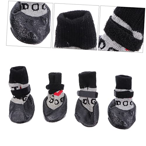 Happyyami 4stücke rutschfeste Hundesocken Aus Wolle Pfotenfreundlich Für Drinnen Und Draußen Idealer Schutz Für Hunde Perfektes Für Tierbesitzer Love