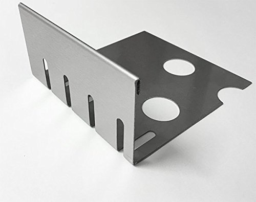 Kiesfangleiste klein gelocht Edelstahl mit Falz Länge 2000mm axb= 40 x 145mm 1,0 x 2.000mm Aussen Schliff Korn 320