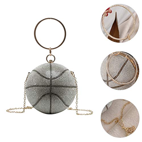 KESYOO Bolsa Redonda Embreagem Bola Bolsa Em Formato de Basquete Feminino Carteira de Pulso Com Alça