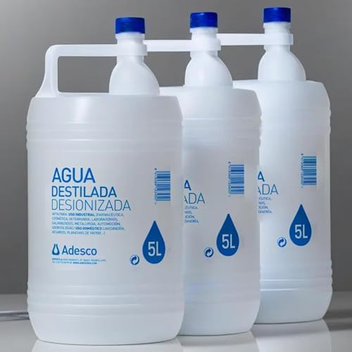 Miniatura 6 de Adesco Agua Desionizada 3 X 5l Apta Para Cpap Autoclave Plancha Baterías Plantas Limpieza Técnica Múltiples Usos 1 Caja Con 3 Garrafas De 5 Litros