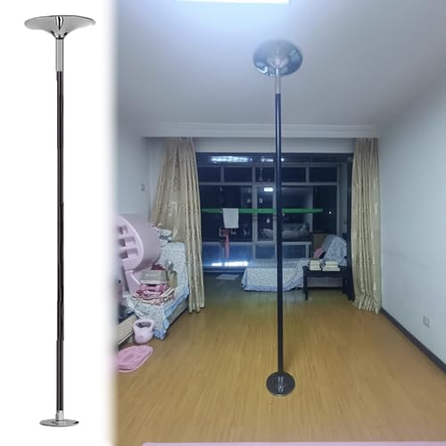 Barre de pole dance en silicone noir de haute précision de 2.4 m à 3.7 m