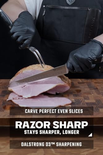 Dalstrong Slicing Brisket Knife Set Meat Fork - High-Carbon German Steel - G10 Handle - Sheath - Knife Set - Gladiator Series Butcher Knife -Carving