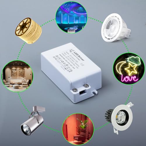 REYLAX 24V LED Driver 15W 630mA, 240 to 24 Volt Transformer, Constant Voltage Power Supply, Low Voltage DC Transformers for DIY Light Strips, G4, MR11, MR16 Bulbs - Image 5