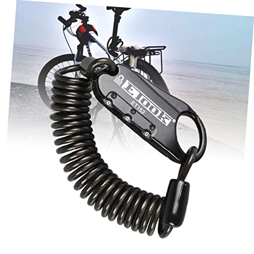Besportble Combination Bike Lock Bike Chain Lock Cycle Lock Mini Bike Lock Combination Cable Lock Digit Password Lock Bike Cable Lock Helmet Lock Bicycle Lock Luggage Lock Mini Black Pendant #TOP3
