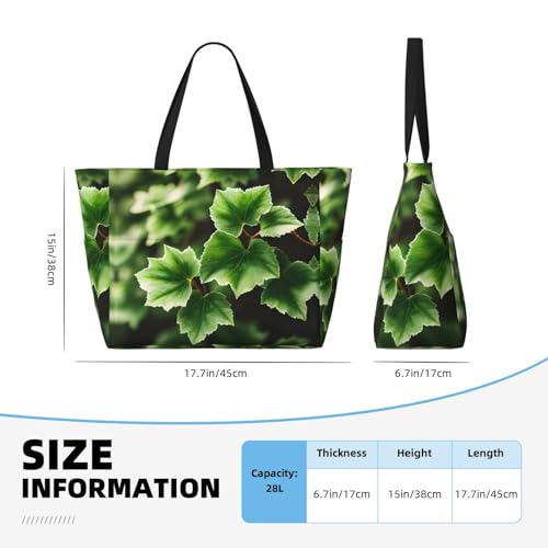 Ivy Blossoms Tree Print Unisex Large Capacity Beach Travel Bag Vacation Picnic Sport Tote Portable Gym Bag4