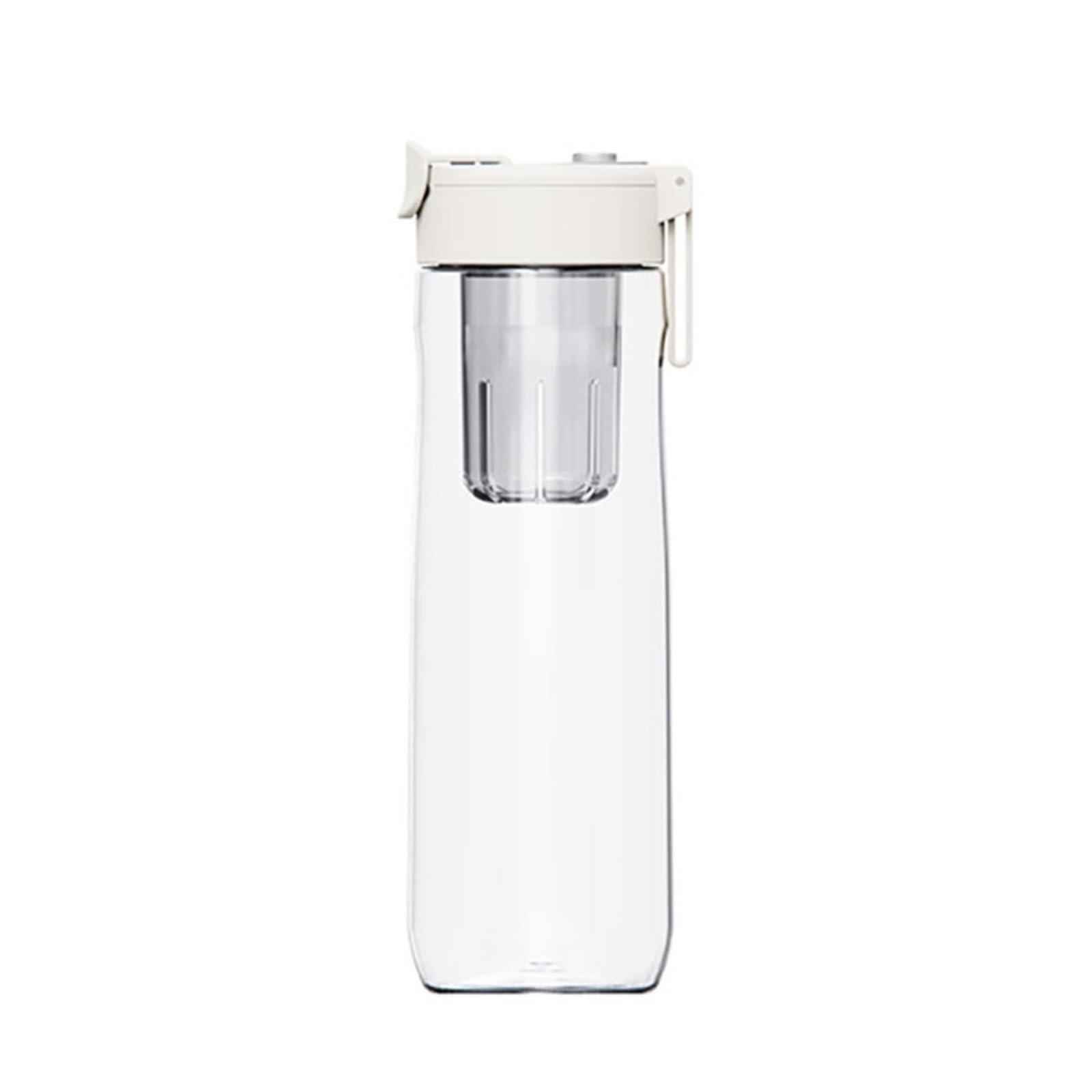Borraccia Bottiglie d'Acqua Bottiglie d'Acqua Isolate da Viaggio Sfera Magica Tazza da tè Magnetica T Tazza d'Acqua Sportiva in plastica di Grande capacità(White,7.5 * 8.8 * 24CM(800ML)_1)