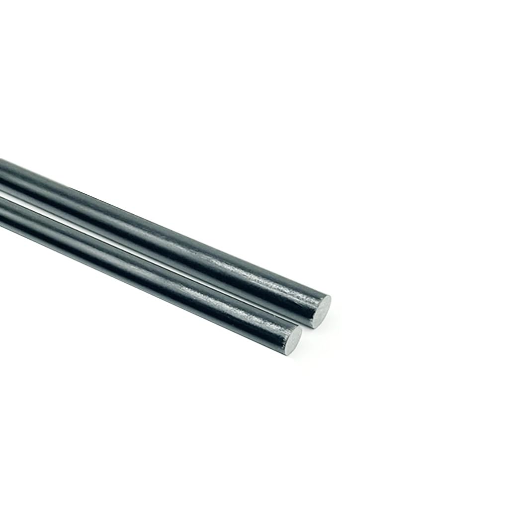 10 Stück 500 mm schwarze Glasfaserstäbe – hochfestes Isoliermaterial for RC-Flugzeugmodelle, Bastelarbeiten und mehr(8.0x500mm)