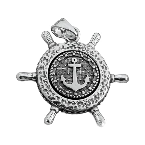 Collier ancre argent 925 homme anti-noircissement chaîne biker robuste et solide