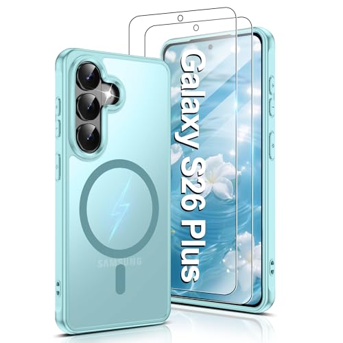 Samsung Galaxy S26 Plus�p�d�b�P�[�X:S26 Plus�P�[�X[Mag-Safe�t�B�b�g]2PC HD�X�N���[���v���e�N�^�[�t���A�����������S26 Plus�P�[�X Galaxy S26 Plus�J�o�[�p�\�t�g�^�b�`�X�L���v���e�N�V��
