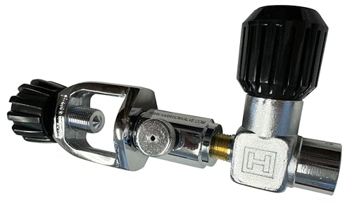 Preece Precision Scuba Yoke Filler with Bleed and Inline Valve, Chrome Plated, for Scuba Tank Filling