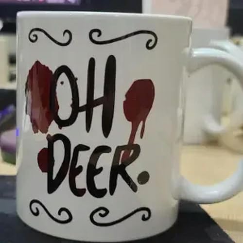 Taza de café de cerámica con diseño de dibujos animados de anime 'Oh Deer', regalo creativo para fans y cumpleaños