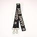 Game Day Purse Straps Replacement Crossbody Wide Shoulder Straps Beaded Football Team Purse Straps Handbag Strap Replacement (Gold Black)