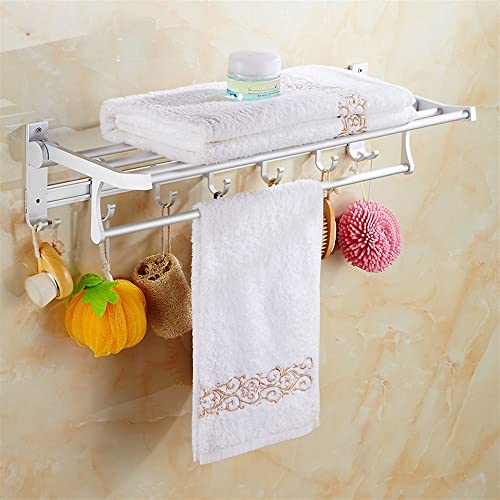 Porte-serviettes pliable rabattable à double articulation pour séchage rapide