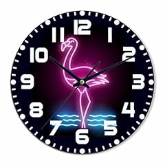 NOMEDOGYIM Neon Flamingo Wall Clock Battery Operated Glowing Pink Flamingo Wall Clock Silent Non photo NOMEDOGYIM Neon Flamingo Wall Clock Battery Operated Glowing Pink Flamingo Wall Clock Silent Non