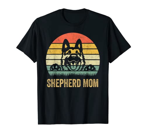 Retro German Shepherd Mom Gift Dog Mother Pet Shepard Mama T-Shirt
