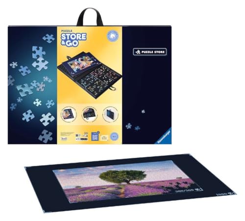 Ravensburger Store & Go für Puzzles mit bis zu 1000 Teilen, Kombination aus Puzzle-Sortierschale und Puzzleunterlage, Zubehör zur Aufbewahrung von Puzzles