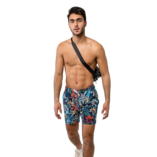Aloha Men's Swim Trunks – 100% Polyester, Quick-Drying, Lightweight, Durable Beachwear for Pool & Surf Activities