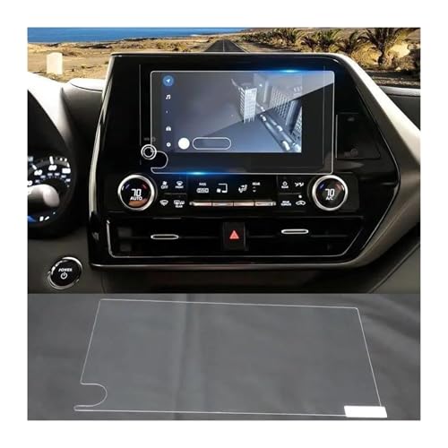 Protection verre trempé Toyota Highlander 2023 écran haute clarté 8" de luxe