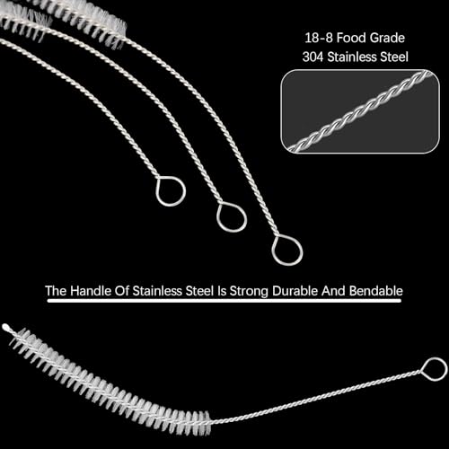 trelaco 50 pcs tracheostomy cleaning brushes trach brush nylon bristle tracheostomy brushes pipe tube cleaning brush for supplies 10mm