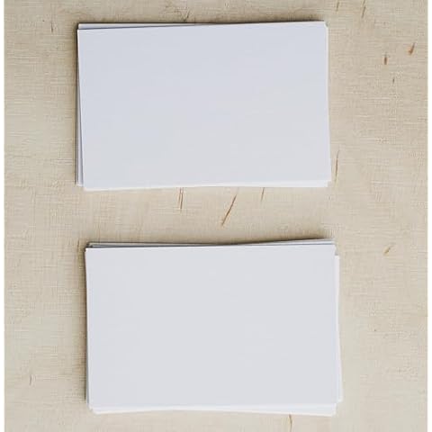 100 Pack of Blank 4x6" White Cards Cover