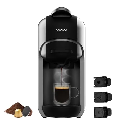 Cecotec machines à café à capsules FreeStyle Compact. Cafetière espresso très compacte 3 en 1. Adaptée pour café moulu, Dolce Gusto et Nespresso.