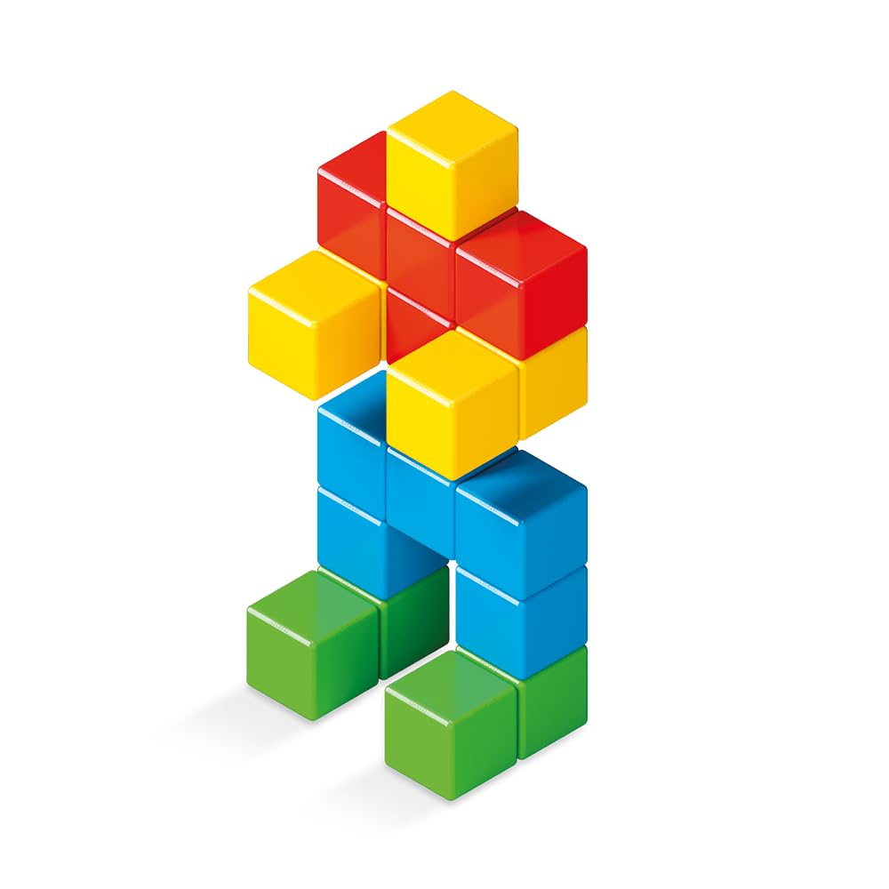 GEOMAG Magicube Full Color Gioco di Costruzione Magnetico Bambino, Regalo bimbo bimba 1 2 3 4 5 6 anni, 100% plastica riciclata, educativo montessori, cubi magnetici, costruzioni magnetiche