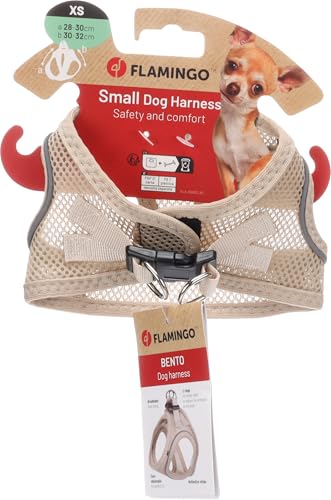Flamingo Dog Harness Step&Go Bento Beige XS 28-30cm 30-32cm - Image 3