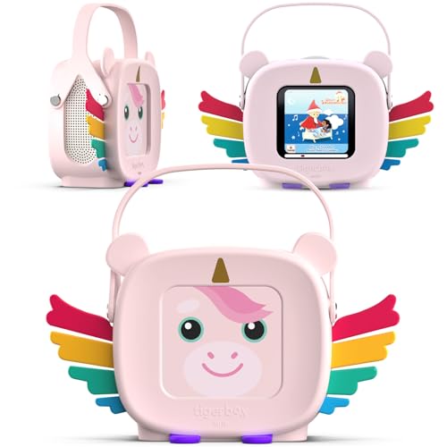 tigermedia tigerbox MINI - Elphi Einhorn | Inkl. 4 Wochen tigertones Zugang | Hörspielbox für kleine Kinder | Mit Offline-Modus, Lautstärkebegrenzung, Kopfhöreranschluss | Kompatibel mit tigercards