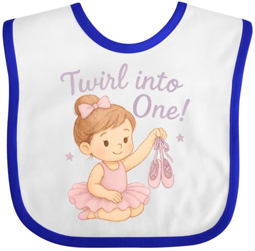 inktastic Twirl Into 1 My 1st Birthday Ballet Girl Baby Bib