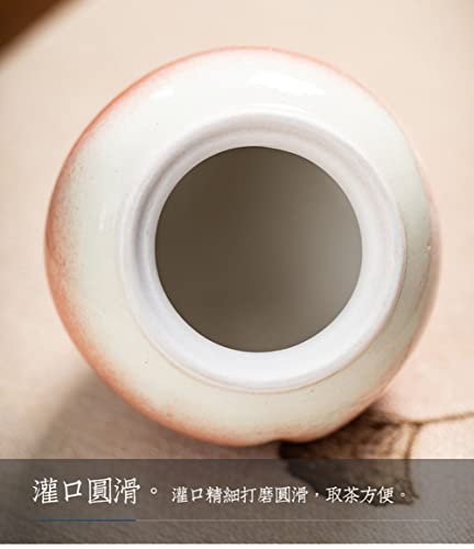 Image of Liang baobao 2pcs Mini Tea Storage Containers Ceramic Longevity Peach Jar for Tea Coffee Food Herb Candy Chocolate Sugar Spices birthday Longevity good luck