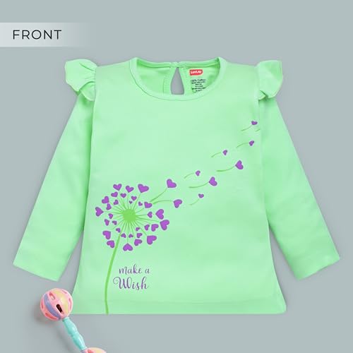 Image of LuvLap Baby Girls 100% Cotton Full Sleeve Girls Top, Pack of 02