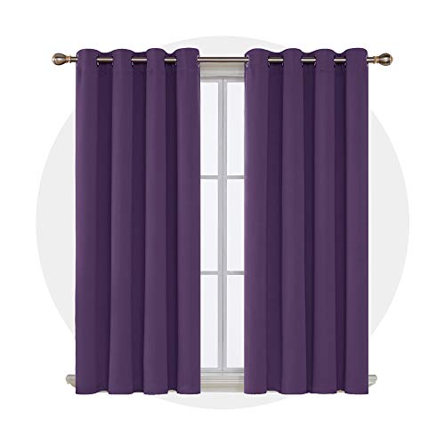 Image of Deconovo Blackout Curtain for Living Room 45 Inches Long, Door Curtain