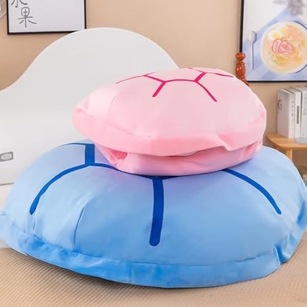Volwassen Draagbaar Schildpadkussen Reuze Draagbaar Schildpadkussen Groot Schildpadkussen Blauw Roze