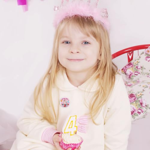 It's My Birthday Pin, 2.3in Cartoon Happy Birthday Button Cute Animal Pattern Pink Birthdays Badge Party Decorations Gifts for Women Men Party Supplies4