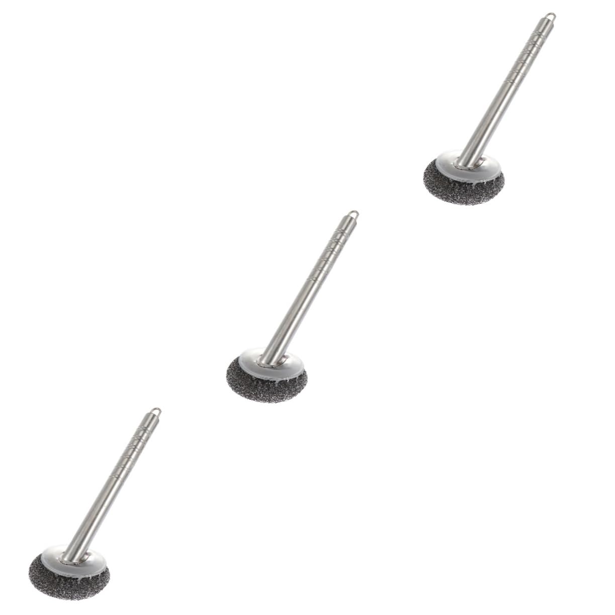 GALPADA 3 Pcs Stainless Steel Wire Ball Brush Dish Cleaning Tool Dishwasher Brush Kitchen Cleaning Long-use